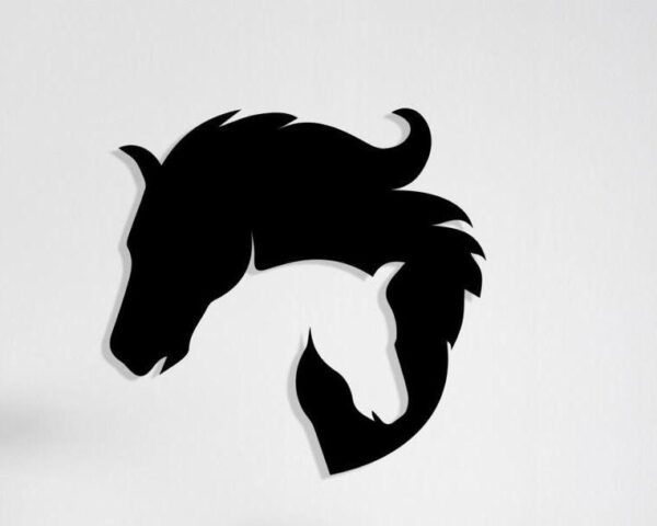 MAJESTIC HORSE HEAD ILLUSION WALLL ART